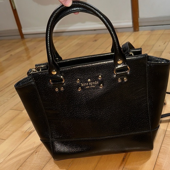 kate spade Handbags - Kate Spade Black Leather Satchel Bag